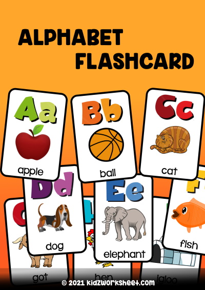 Alphabet flash card - Learn to Recognize English Alphabets